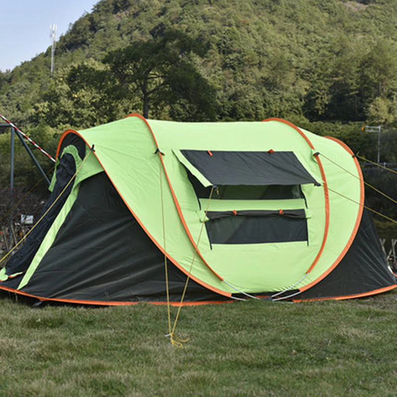 Cheap Goat Tents Outdoor Camping Tent 190T Sunscreen Double Layers Automatic Thick Waterproof Detachable Multi  use 3 4 Person Hiking Tent   